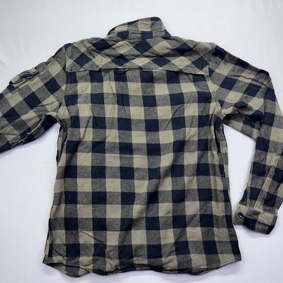 Jeans by Buffalo Mens Large Plaid Thin Flannel Long Sleeve Button Shirt - Picture 11 of 13